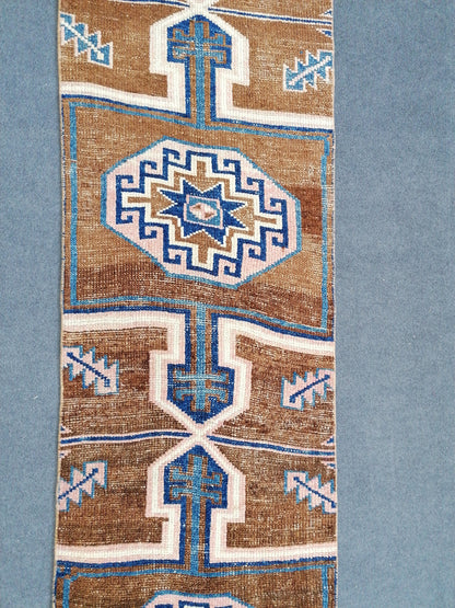 2.2 x 11.10 turkish runner rug vintage runner oushak rug unique