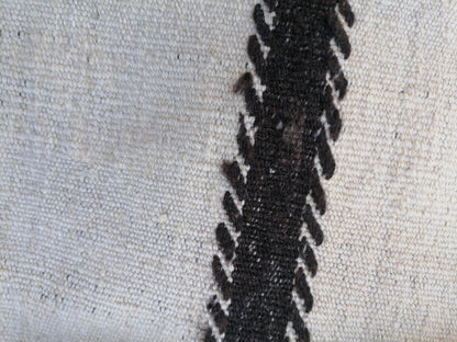 2.6 x 33 Neutral extra long runner rug, flatweave kilim runner, stripe handmade runner rug, turkish woven runner, no dye runner rug