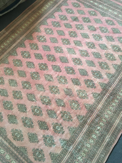 6.5 x 9.4 handmade persian oversize living room area rug, vintage oushak rug