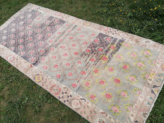 4.8 x 10.8 Vintage rug, turkish vintage runner rug, anatolian rug, oushak runner