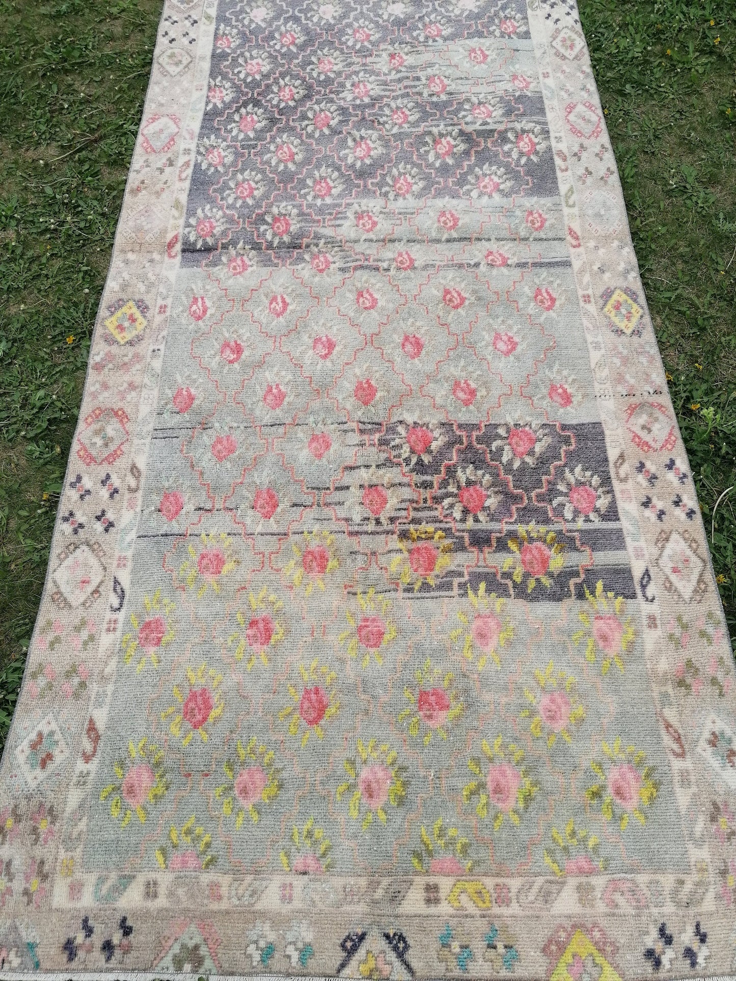 4.8 x 10.8 Vintage rug, turkish vintage runner rug, anatolian rug, oushak runner