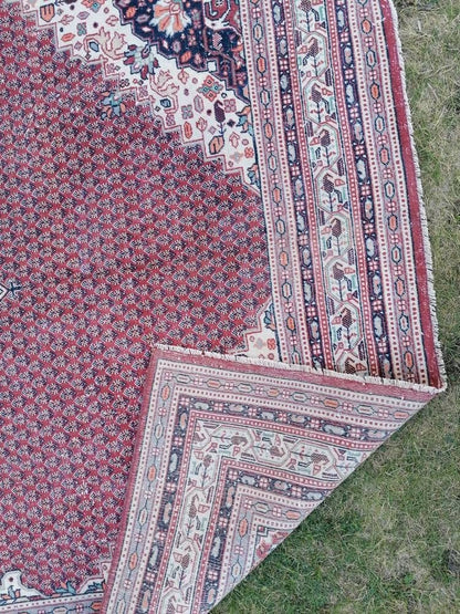 wool rug 6.3 x 9.3 vintage wool rug, oushak handmade rug, living room rug