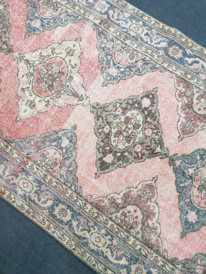 4.8 x 11 Vintage runner rug, turkish runner, anatolian runner, handmade runner rug