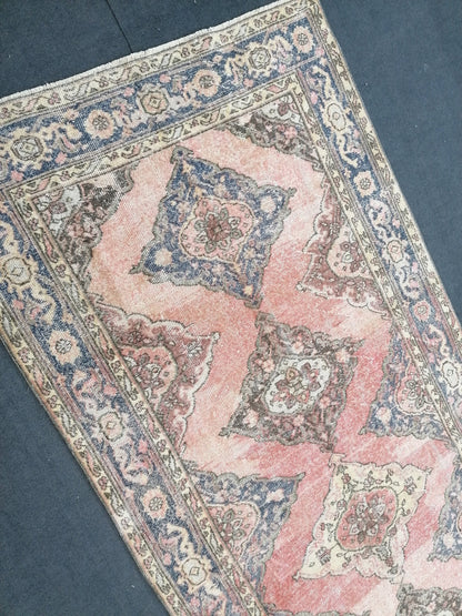 4.8 x 11 Vintage runner rug, turkish runner, anatolian runner, handmade runner rug