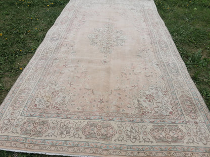 5 x 9.4 Vintage rug, turkish rug, muted rug, oushak rug, kitchen rug, area rug