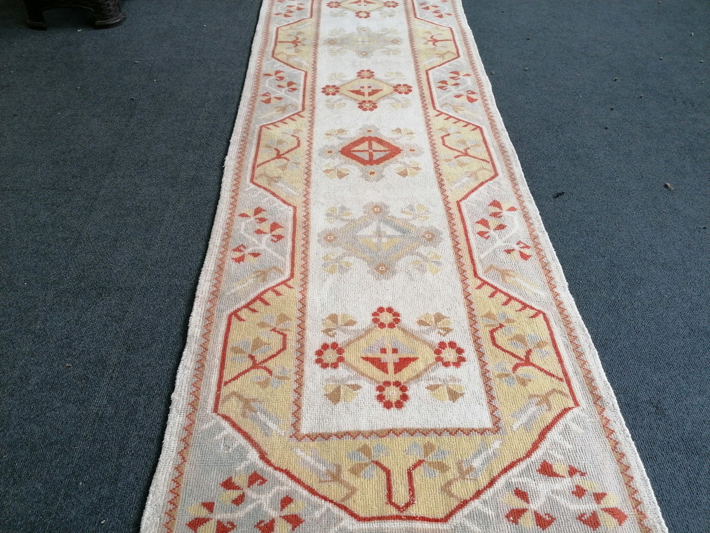 Turkish runner rug, 2.8 x 11 runner rug, vintage turkish runer rug, rug, oushak vintage rug,