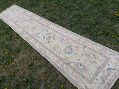 Oushak wool runner rug 2.10 x 14.5 turkish new production oushak runner,