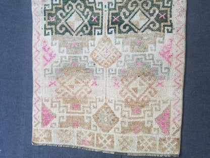 3.4 x 6.8 Vintage wool rug, oushak rug, unique handmade rug kitchen rug bohemian rug traditional rug