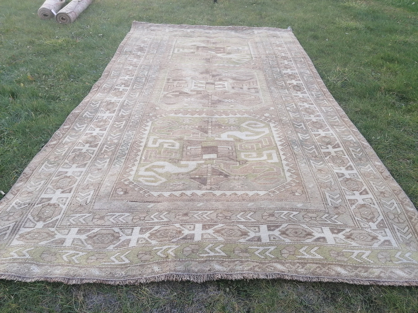 5 x 8.4 Oushak rug vintage oushak rug unique hand made