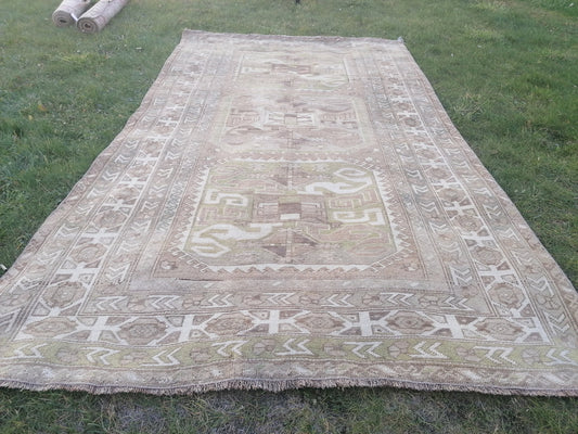 5 x 8.4 Oushak rug vintage oushak rug unique hand made