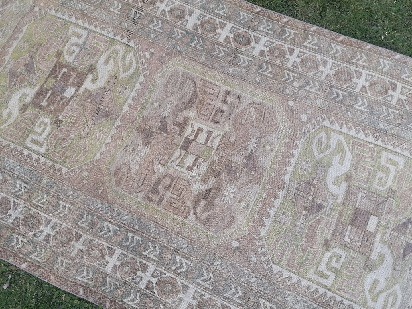 5 x 8.4 Oushak rug vintage oushak rug unique hand made