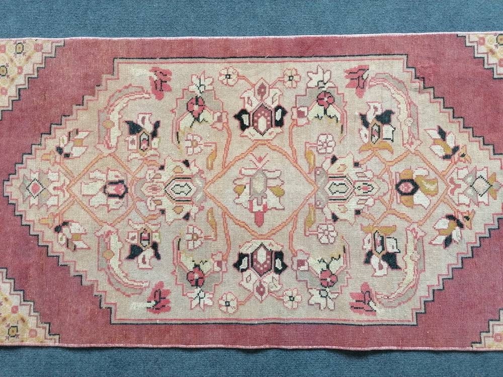 Runner rug 2.2 x 6.2 vintage wool runner rug, handmade vintage rug, hallway runner rug