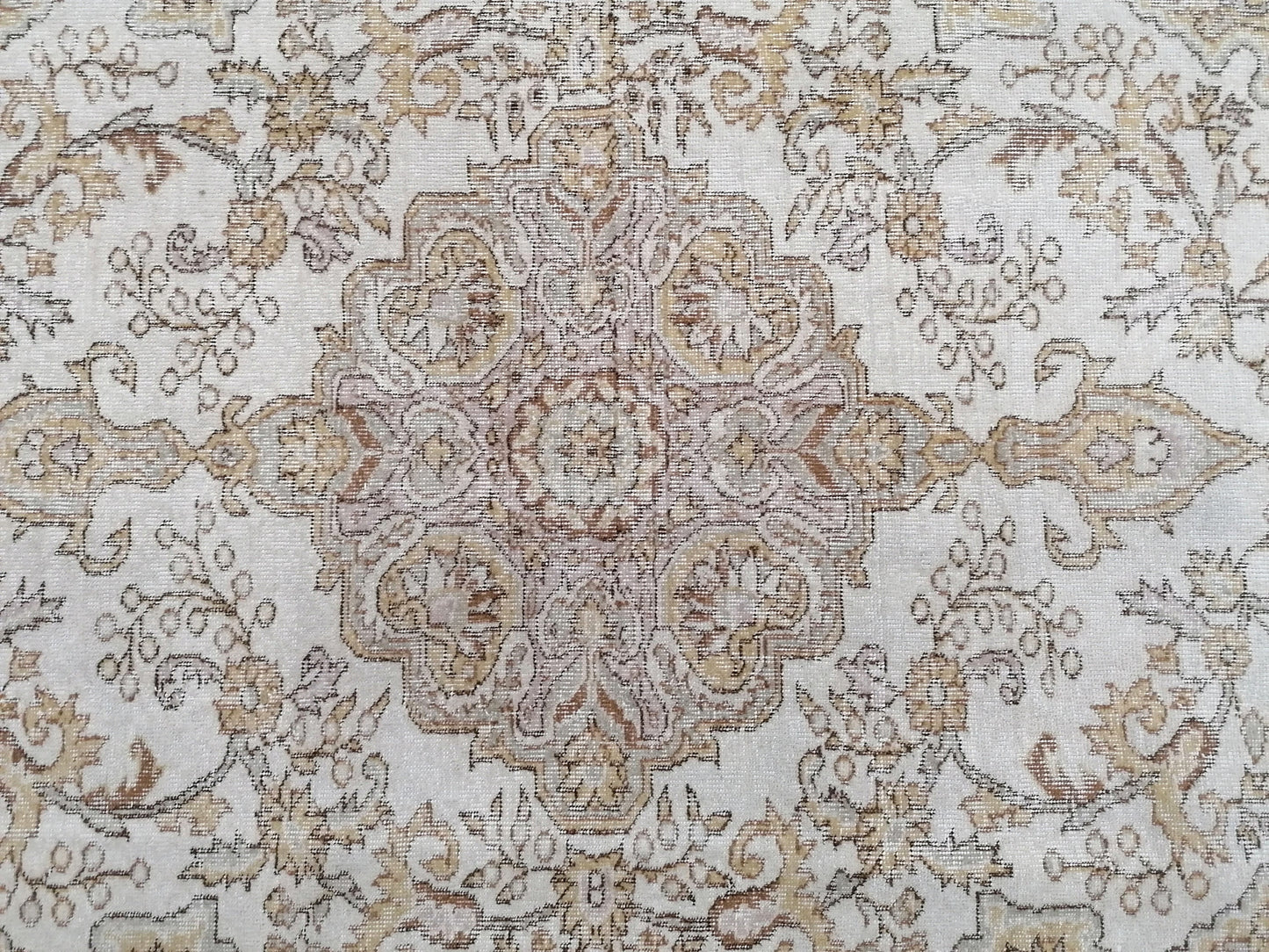 Neutral oushak wool rug 5.2 x 8.4 muted handmade rug, oushak rug, rustic rug, turkish rug,