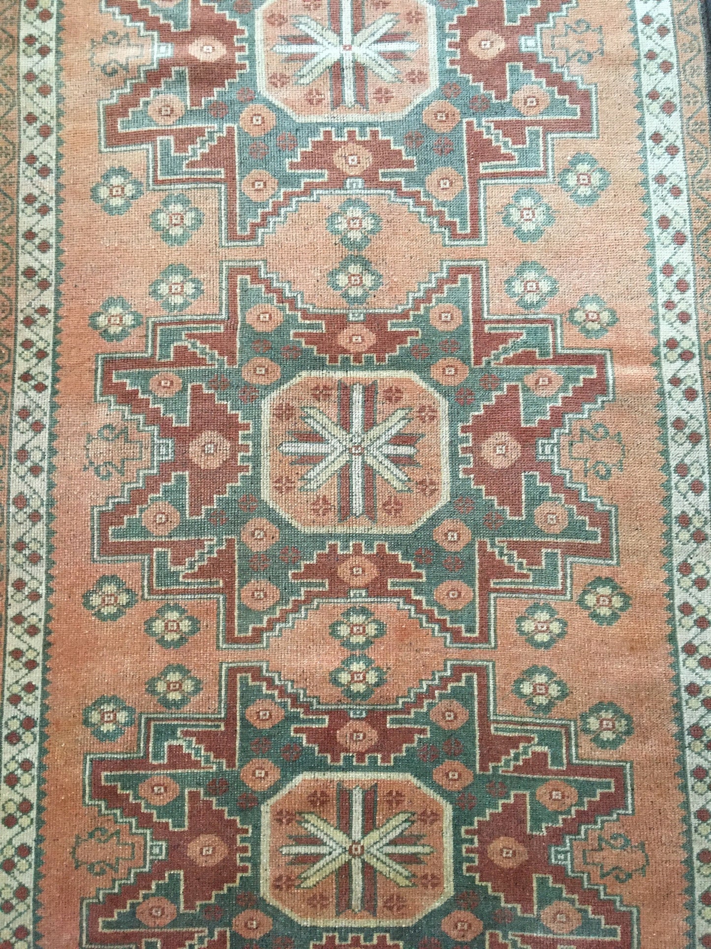 3.4 x 5.7 feet handmade natural wool rug, turkish anatolian vintage kitchen rug