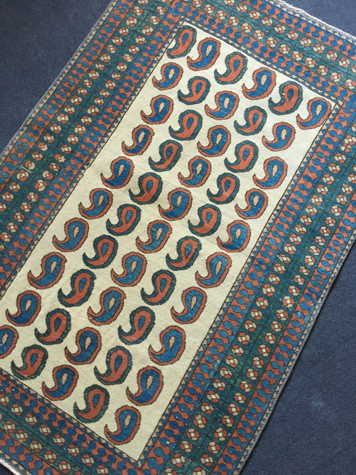 3x4 feet small turkish rug, handmade small kitchen area rug, green small hallway middle rug, vintage blue bedroom rug,bathroom wool mini rug