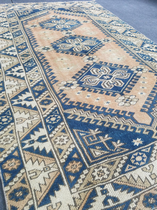 3.8 x 6.3 feet oushak rug, vintage rug, turkish rug, decorative rug, handmade