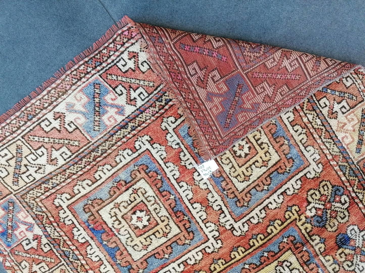 4.4 x 7.5 handmade wool rug, turkish oushak rug, vintage area rug,