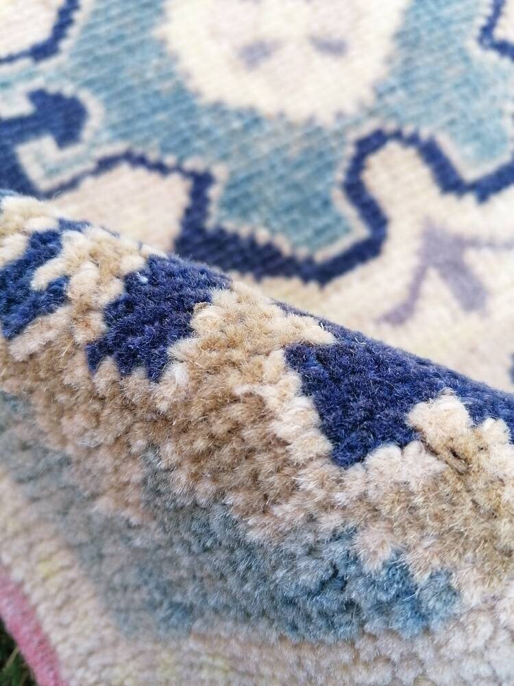 Oushak wool rug, turkish small rug vintage rug unique hand made rug kitchen rug bohemian rug 2x2