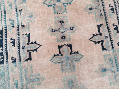 5 x 8.10 Muted oushak rug  turkish rug,vintage wool rug, handmade rug,