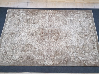 5.10 x 9.4 vintage turkish rug, oushak vintage rug, kitchen rug ,vintage anatolian rug