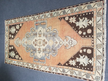 3.7 x 7 Oushak rug, turkish rug, wool rug vintage rug  handmade rug