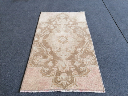 1.7 x 2.9 Oushak turkish small rug,turkish rug,oushak rug,vintage rug,kitchen rug,