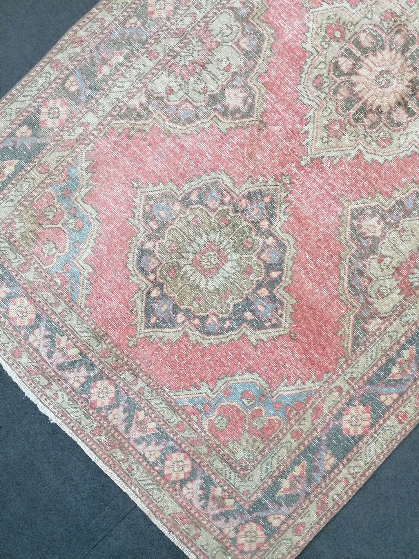 5 x 9 Turkish runner rug, oushak vintage rug vintage oushak rug,