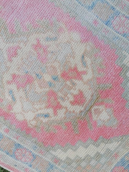 Oushak turkish wool rug 2.9 x 5.4  oushak handmade rug, living room rug,