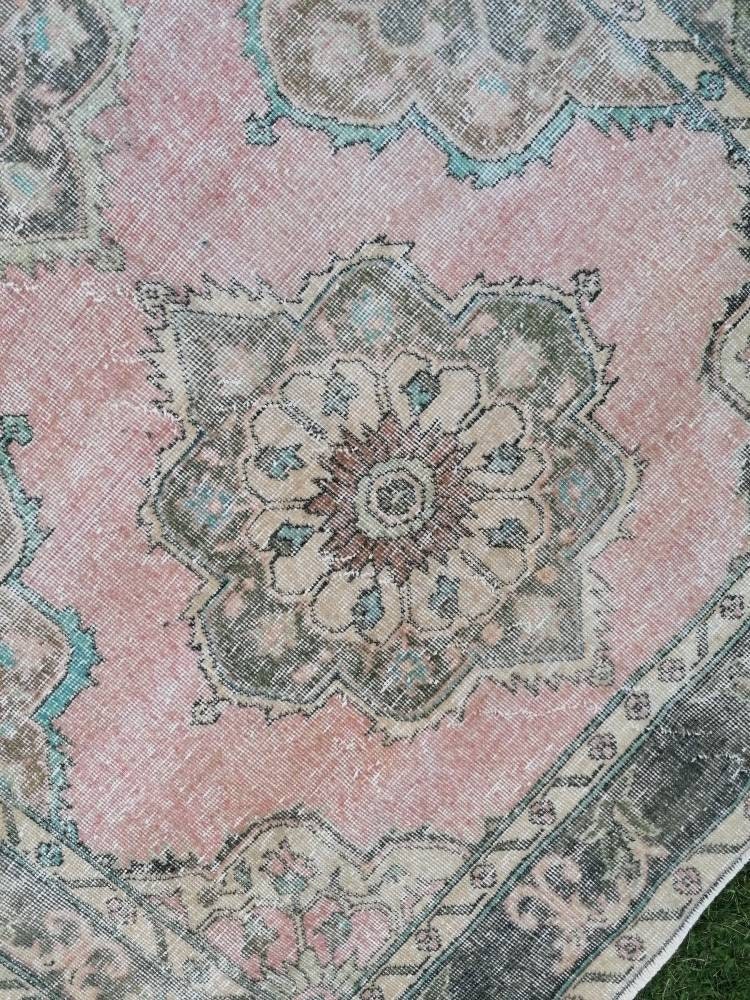 Vintage wool runner, hallway runner 4.8 x 12.5 distressed turkish handmade runner,