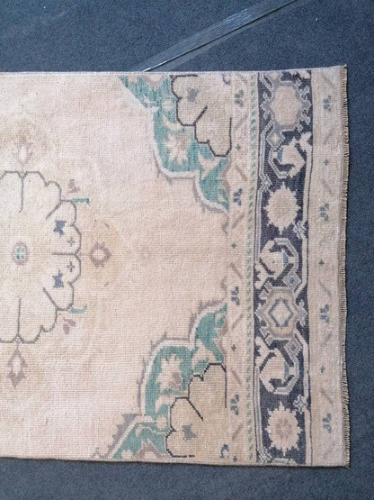 2.10 x 11.3 Vintage runner, oushak wool runner  hallway  runner, turkish runner rug, entery runner, kitchen runner