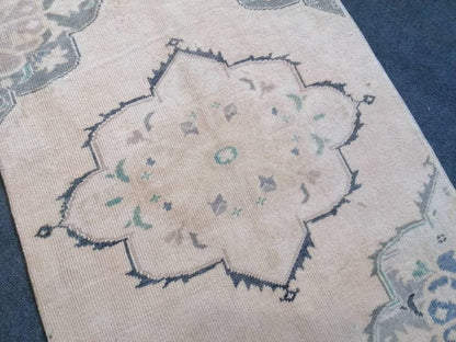 2.10 x 11.3 Vintage runner, oushak wool runner  hallway  runner, turkish runner rug, entery runner, kitchen runner