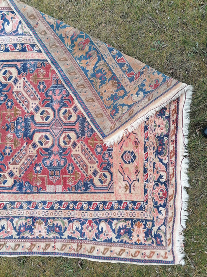 5.4 x 10.2 vintage handmade rug, turkish rug, oushak wool rug