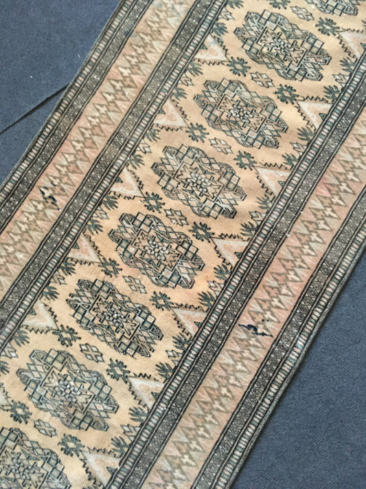 2x5 persian rug mini runner rug, vintage handmade rug