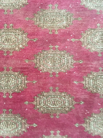 2x6 feet red handmade persian long runner, vintage wool muted runner, living room runner,