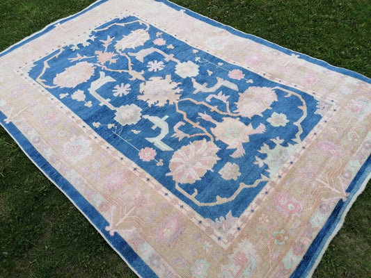 7 x 10.8 Large turkish oushak rug - new oushak rug, large living room rug, hand knotted rug